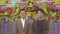 有田P（左）とゲストの安田顕（右）。