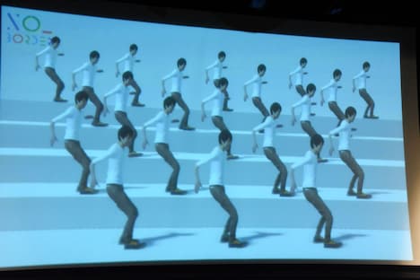 千原ジュニアのアバターがダンスする映像。