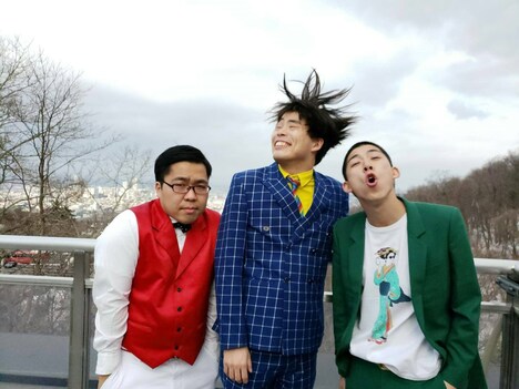 YesどんぐりRPG。左からYes!アキト、サツマカワRPG、どんぐりたけし。