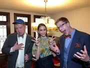 左から野性爆弾くっきー、滝沢カレン、厚切りジェイソン。(c)日本テレビ