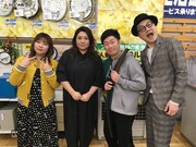 左から海原やすよ ともこ、吉田裕、松浦真也。