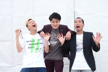 戦士。左から平林、たむかい、銘苅。