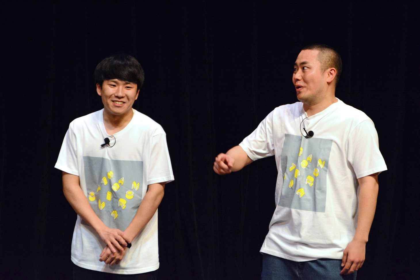 エンディングに2人で登場した（左から）ハナコ秋山、ハナコ岡部。