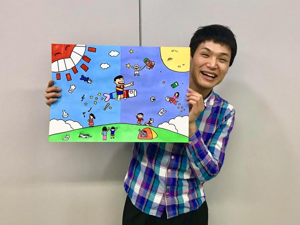 特番「明石家さんまの熱中少年グランプリ2019」をイメージしたイラストを作成した、もう中学生。(c)TBS