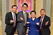 (左から)ナイツ、泉ピン子、出川哲朗。(c)TBS