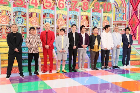 「芸人リスペクト番付」でランク付けされる芸人たち。(c)テレビ朝日