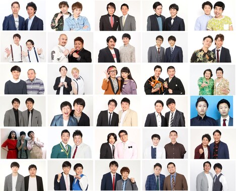 「アルコベール宣伝部長争奪戦 アルコベールグランプリ」に参加する芸人たち。