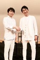 左から石田彰、NON STYLE石田。