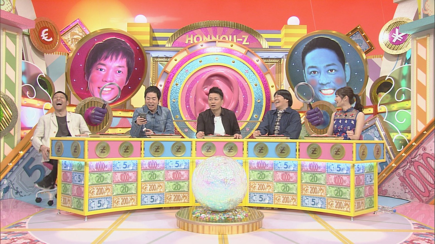 「本能Z」に出演する（左から）東野幸治、今田耕司、雨上がり決死隊、奥山かずさ。(c)CBC