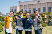「THEグレート町（マッチ）」に出演するジャングルポケットと魔裟斗（左から2人目）。(c)HBC
