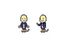 トカゲをモチーフにしたかまいたち濱家のキャラクター。