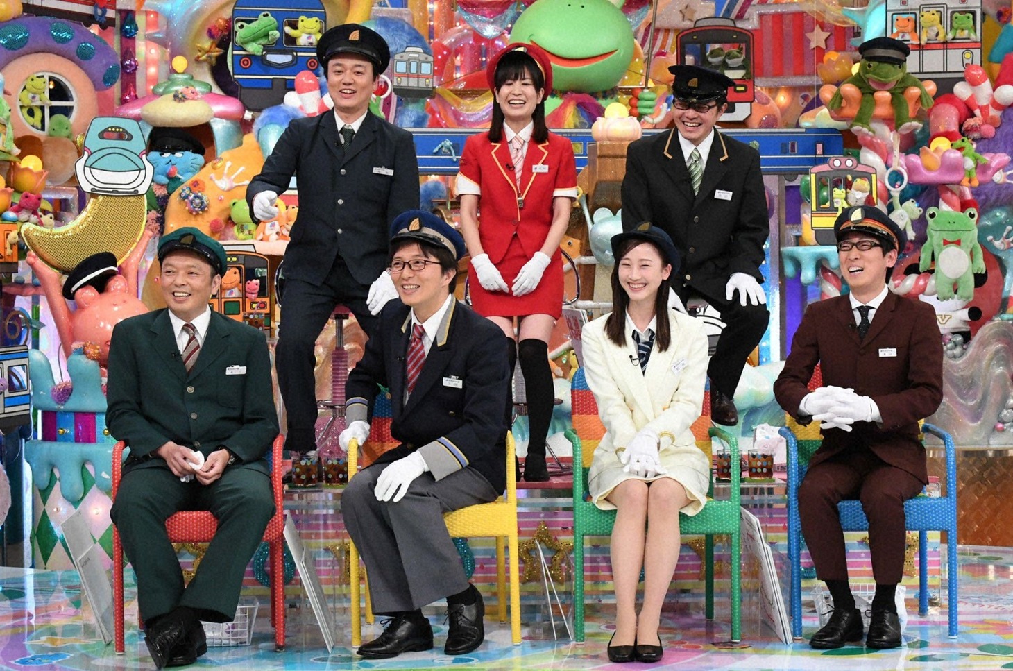 「アメトーーーーク2時間SP」の「鉄道ファンクラブ」出演者たち。(c)テレビ朝日