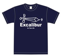 「人生に、エクスカリバーを。」Tシャツ（ネイビー）