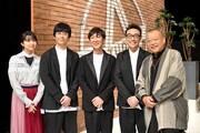 「A-Studio」に出演する東京03と笑福亭鶴瓶（右）、上白石萌歌（左）。(c)TBS