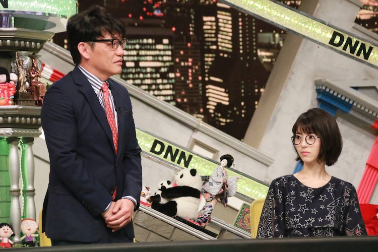 「全力！脱力タイムズ」に出演する（左から）ずん飯尾、浜辺美波。(c)フジテレビ