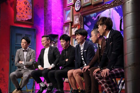 （左から）かまいたち、ジャルジャル、アキナ。(c)ABC