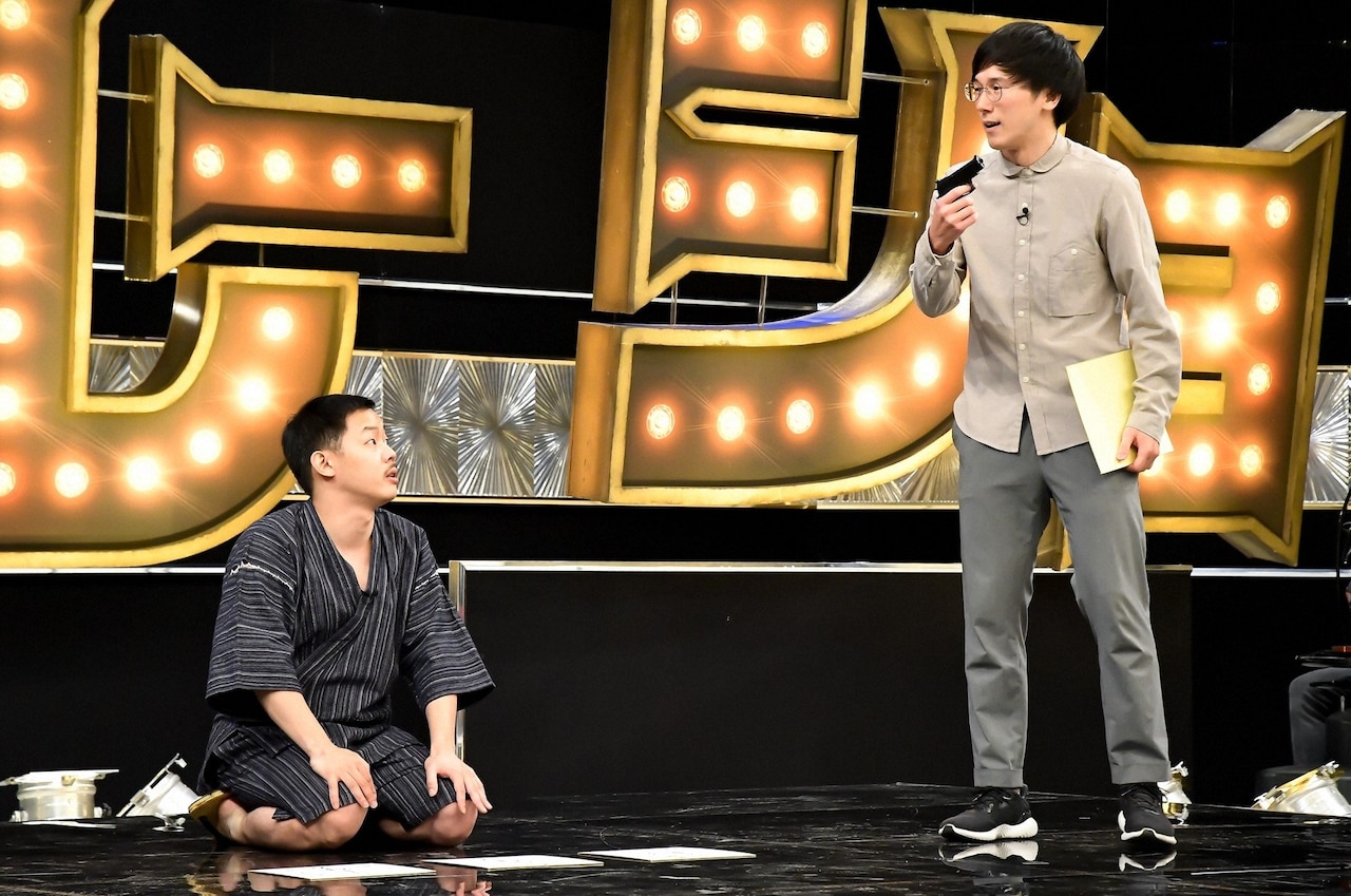「有田ジェネレーション」で「若者に刺さりたいコント芸人下克上ネタバトル」に登場するザ・マミィ。(c)TBS