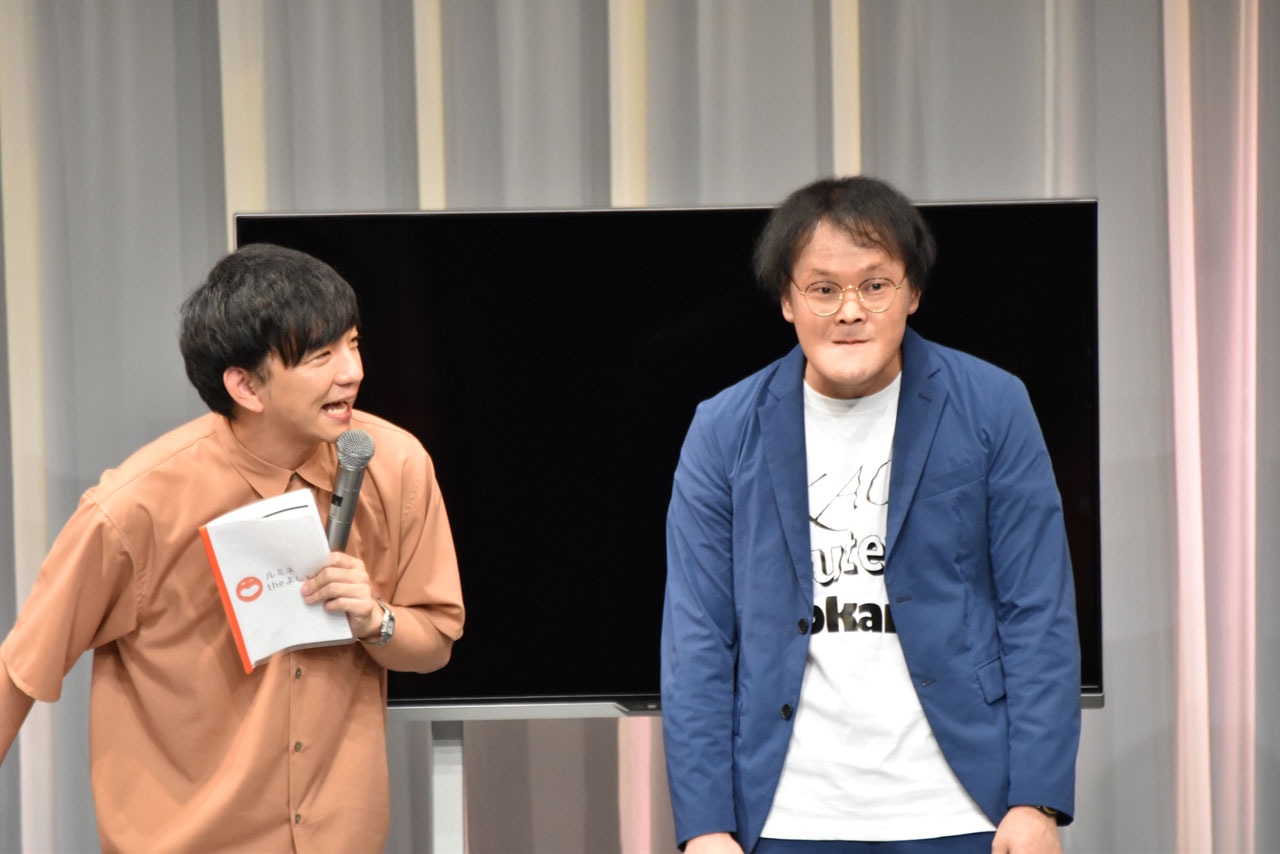 「これをやれば僕のことを知ってもらえる」と芦田愛菜のモノマネを披露するアインシュタイン稲田（右）。