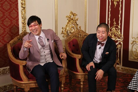 （左から）南海キャンディーズ山里、ハライチ澤部。(c)関西テレビ