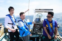 左からかまいたち、宮川大輔。(c)日本テレビ