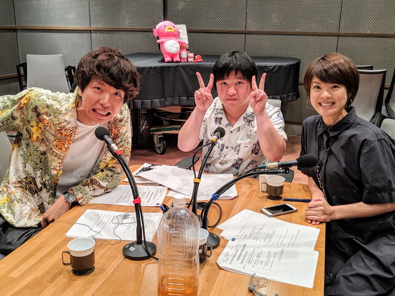 ニッポンの社長と喜多ゆかり（ABCアナウンサー）。