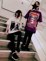 Tシャツ「TAITO×コアチョコ」シリーズの着用イメージ。