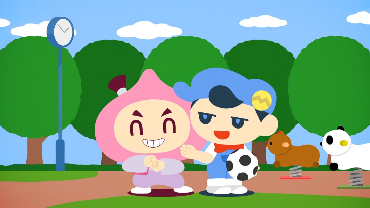 「あはれ！名作くん」EDアニメーションより。