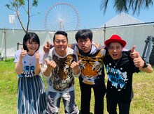左から望木聡子アナウンサー、DJダイノジ、MICRO。(c)メ～テレ