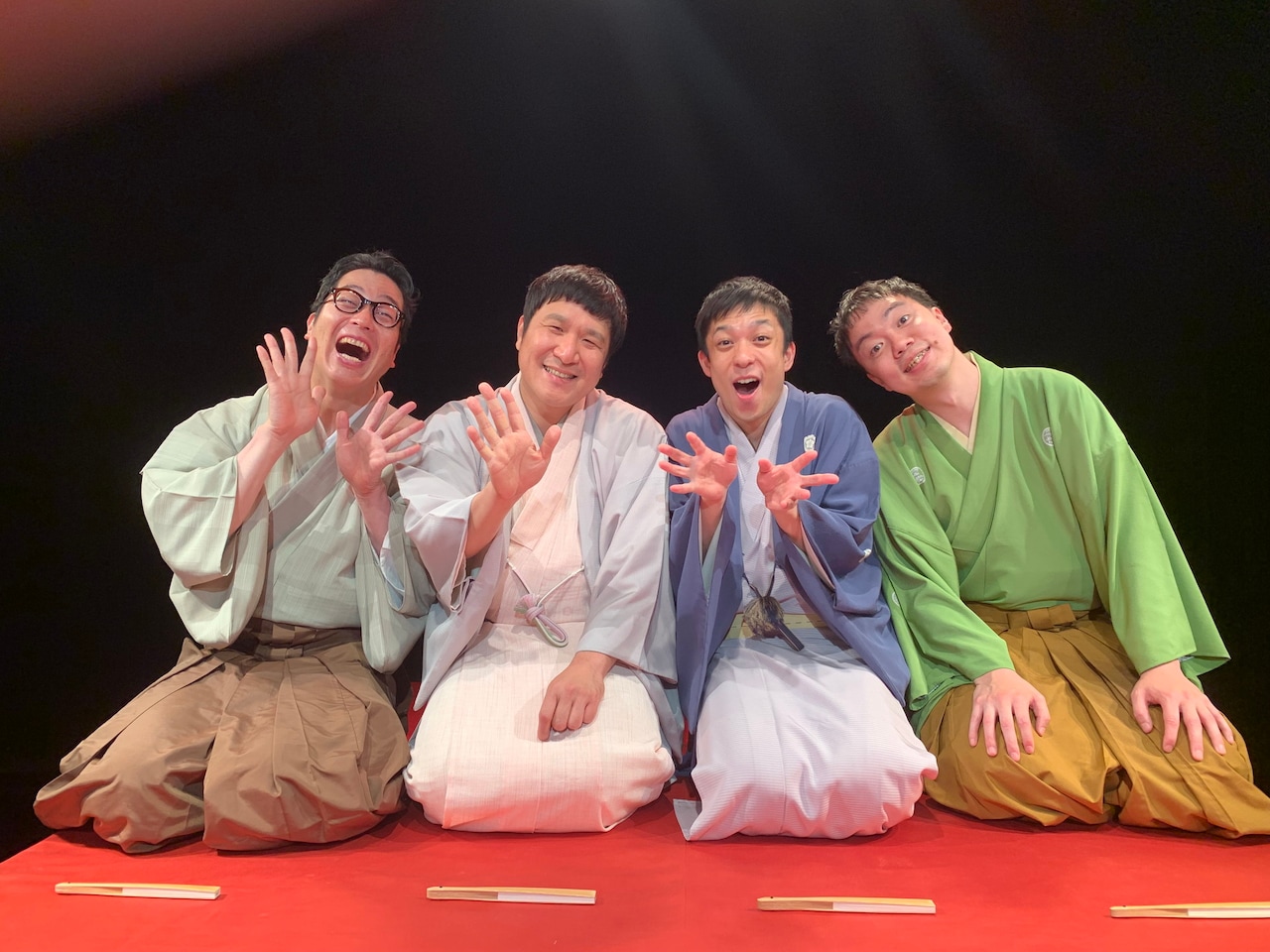 「創作話芸バラエティ ソーゾーシーやつら」に出演する（左から）玉川太福、瀧川鯉八、春風亭昇々、立川吉笑。