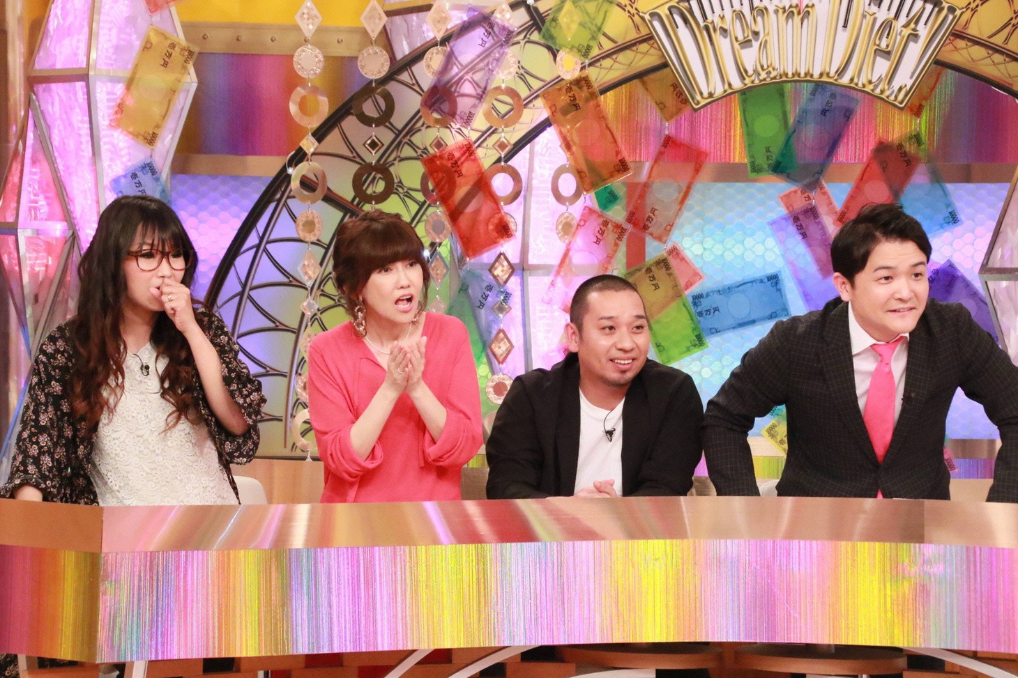 （左から）ギャル曽根、松本伊代、千鳥。(c)フジテレビ