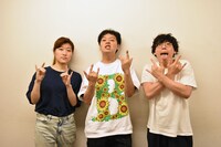 お笑いナタリーでは6月、GIGA BODY, METAL, from JAPANのヒコロヒー、うしろシティ金子、コーヒールンバ平岡（左から）に決勝への意気込みを聞いた。
