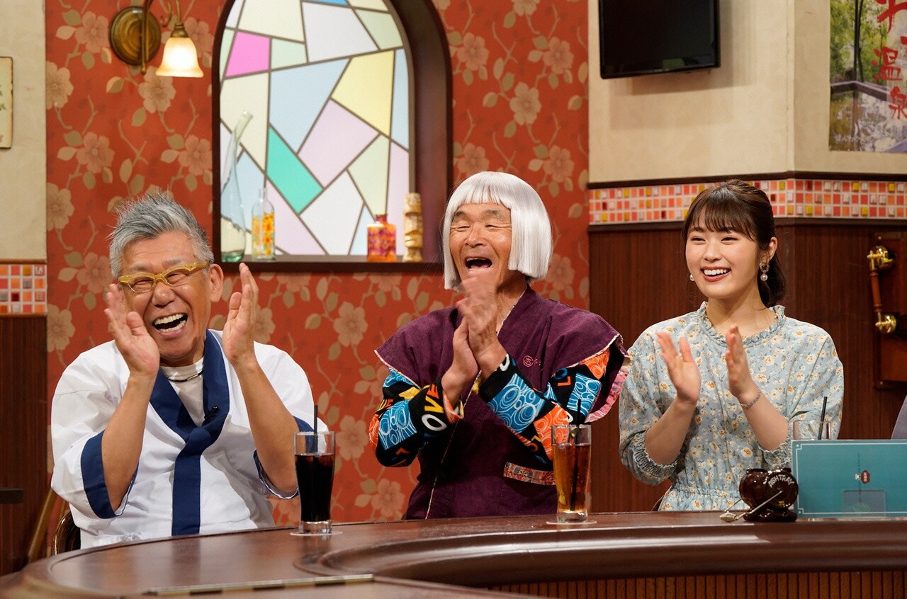 左から笑福亭笑瓶、間寛平、渋谷凪咲。(c)読売テレビ