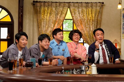 左からNON STYLE、月亭方正、すっちー、たむらけんじ。(c)読売テレビ