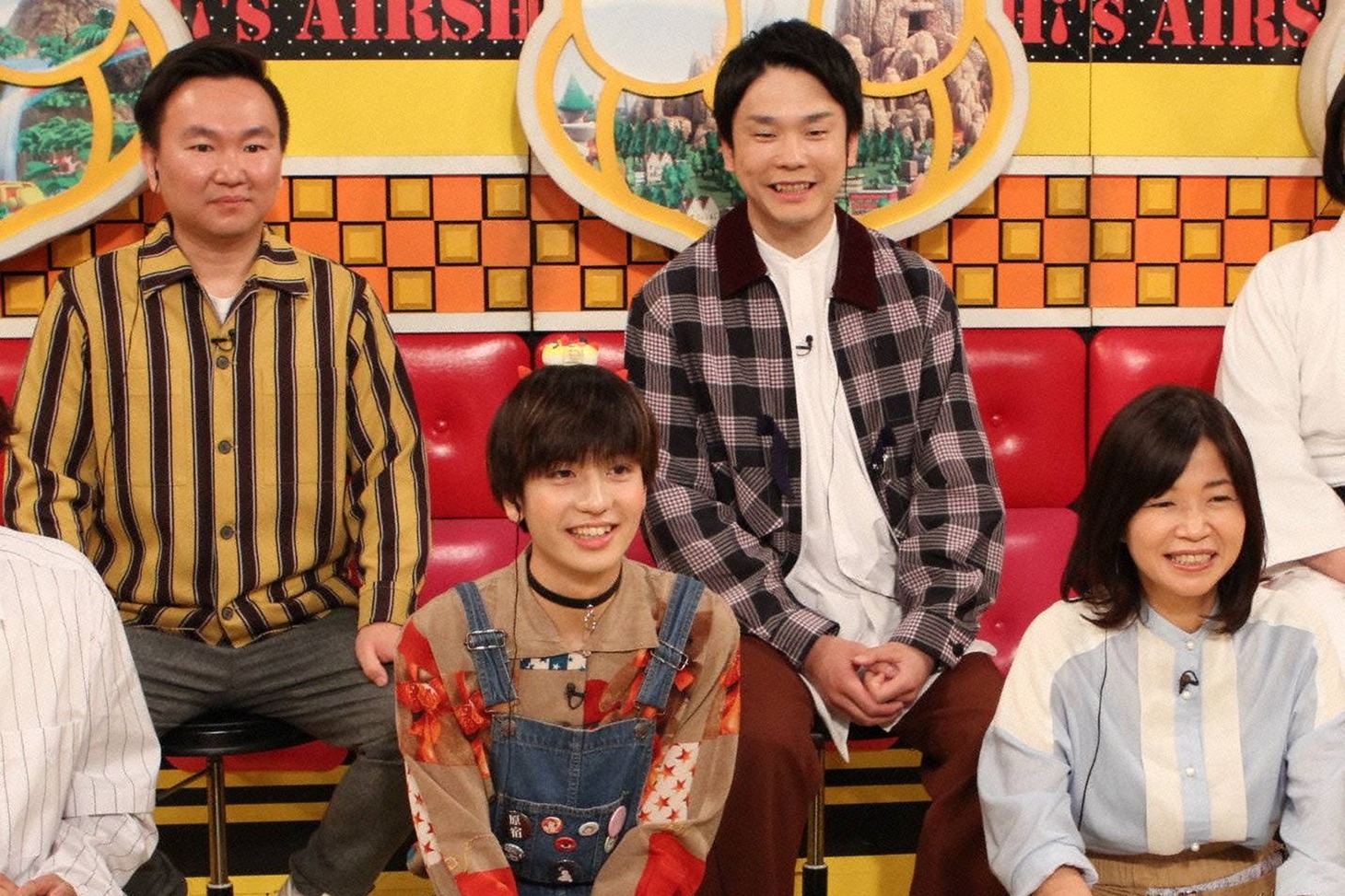 「ネプリーグ」に出演する、かまいたち、（前列左から）夢屋まさる、大久保佳代子。(c)フジテレビ