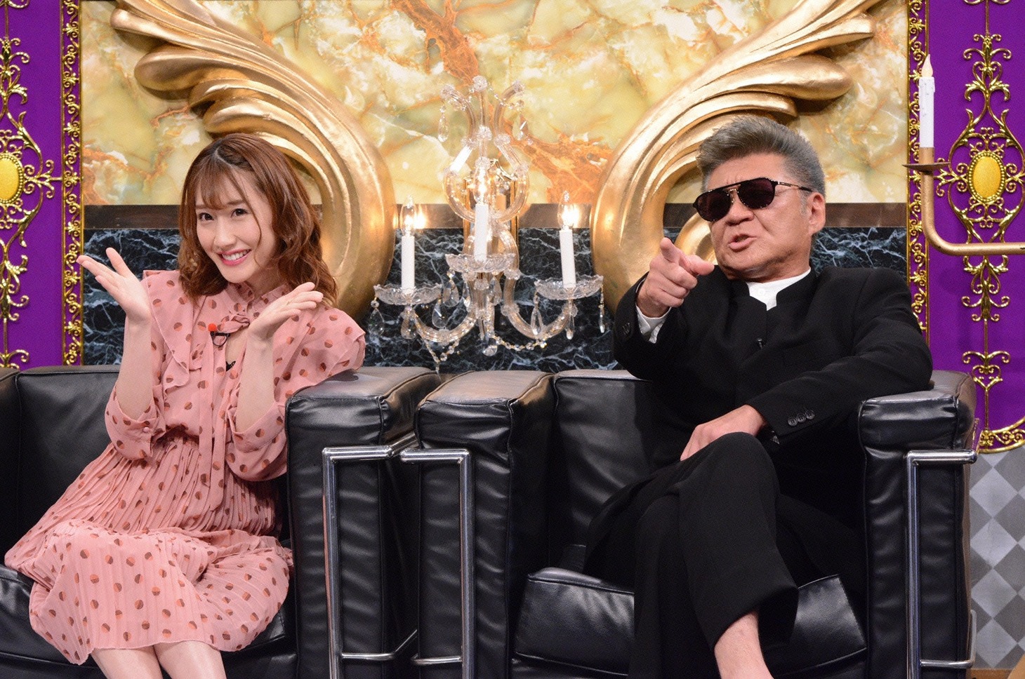 左から小原春香、小沢仁志。(c)日本テレビ