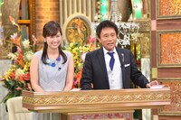 玉巻映美MBSアナウンサー（左）、浜田雅功（右）。(c)MBS