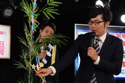 「大宮ラクーンよしもと劇場5周年GO!GO!キャンペーン」記者会見の様子。