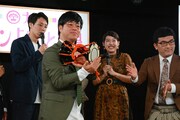「大宮ラクーンよしもと劇場5周年GO!GO!キャンペーン」記者会見の様子。