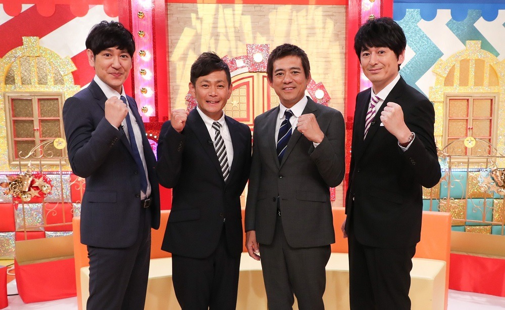 「かみひとえ」MCの（左から）ココリコ、博多華丸・大吉。(c)テレビ朝日