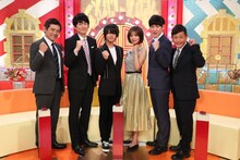 （左から）博多華丸・大吉、高橋海人、夏菜、ココリコ。(c)テレビ朝日