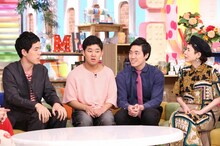 左から四千頭身、久本雅美。(c)日本テレビ
