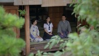 新CM「こころの茶屋 太眉」編のワンシーン。