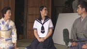 新CM「こころの茶屋 太眉」撮影中の様子。