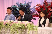(左から)南海キャンディーズ山里、原田龍二、松本明子。(c)フジテレビ
