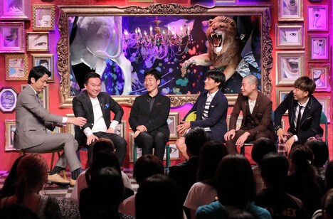 （左から）かまいたち、ジャルジャル、アキナ。(c)ABC