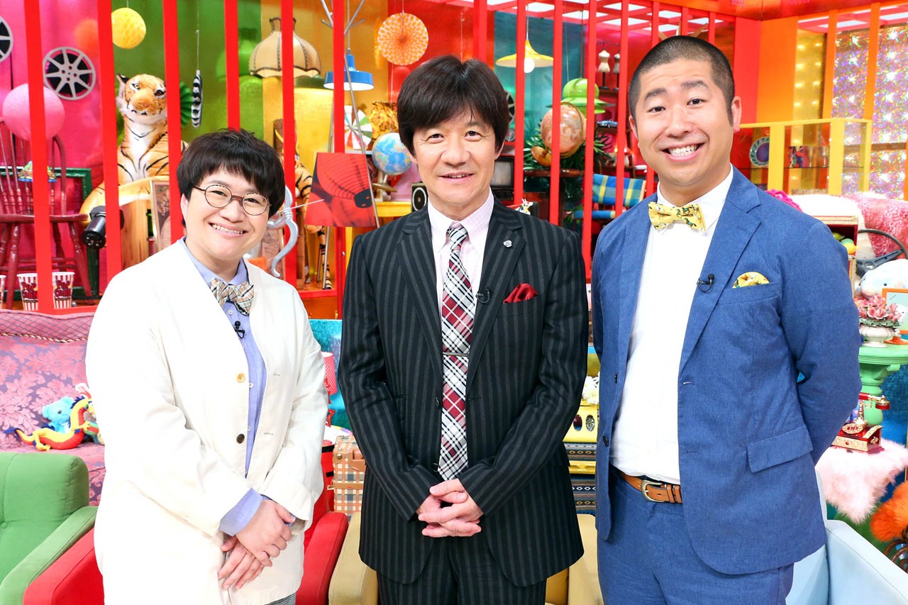 左からハリセンボン春菜、内村光良、ハライチ澤部。(c)テレビ東京