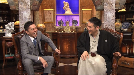 （左から）爆笑問題・太田、神田松之丞。(c)テレビ朝日