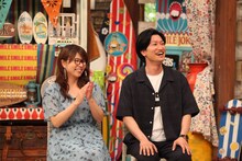 「さんまのお笑い向上委員会」に向上ゲストとして出演する相席スタート。(c)フジテレビ