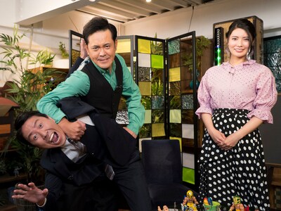 左からチュートリアル福田、くりぃむしちゅー有田、倉持明日香。