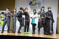 「仮面ライダーゼロワン」の制作発表記者会見の様子。